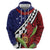 Samoan Ula Fala Flowers Hoodie Christmas Santa Belt