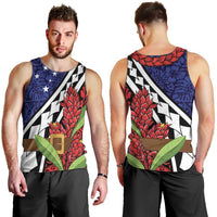 Samoan Ula Fala Flowers Men Tank Top Christmas Santa Belt LT9 - Polynesian Pride