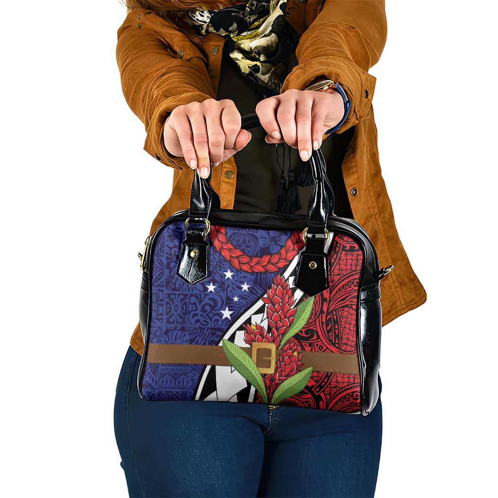 Samoan Ula Fala Flowers Shoulder Handbag Christmas Santa Belt LT9 One Size Red - Polynesian Pride