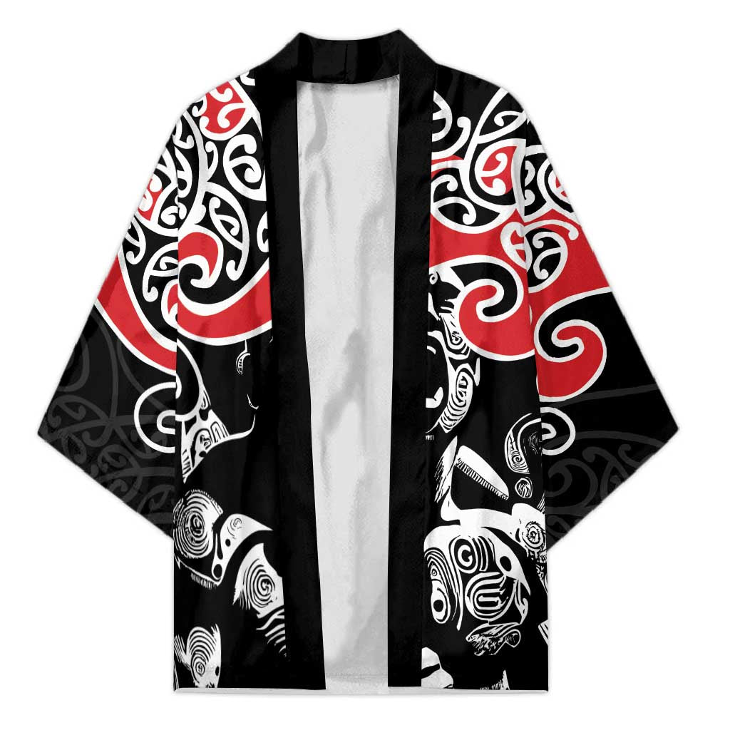 Aotearoa Toitu Te Tiriti Kimono New Zealand Stand Together Stand Stronger LT9 Unisex Black - Polynesian Pride
