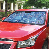 Federated States of Micronesia Merry Christmas Auto Sun Shade Pacific Patchwork Xmas Vibes LT9 - Polynesian Pride