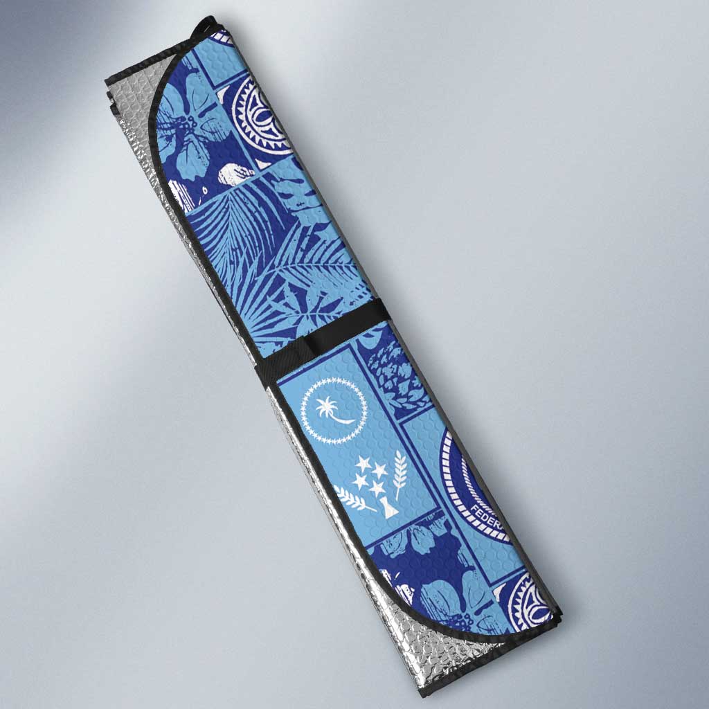 Federated States of Micronesia Merry Christmas Auto Sun Shade Pacific Patchwork Xmas Vibes LT9 - Polynesian Pride