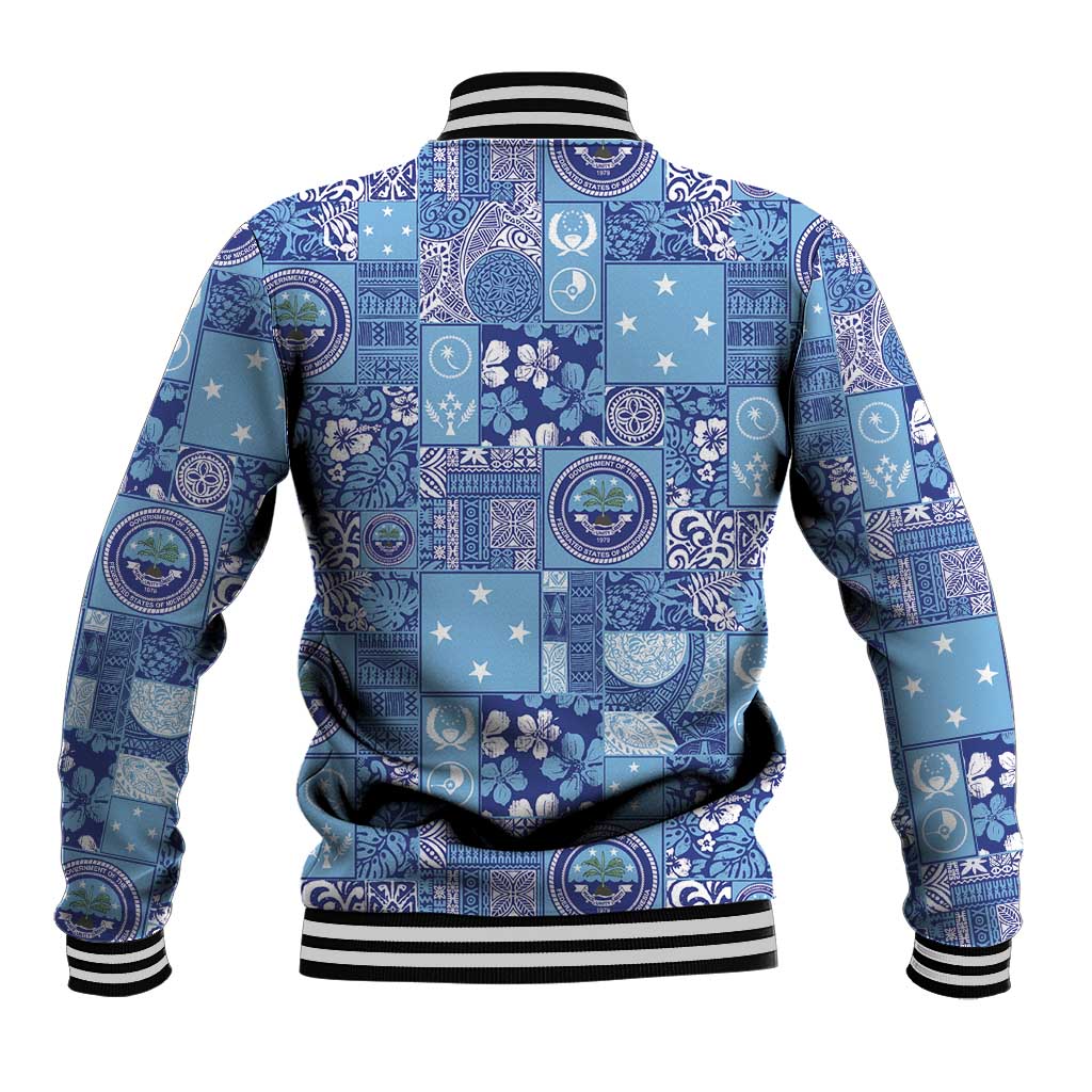 Federated States of Micronesia Merry Christmas Baseball Jacket Pacific Patchwork Xmas Vibes LT9 - Polynesian Pride