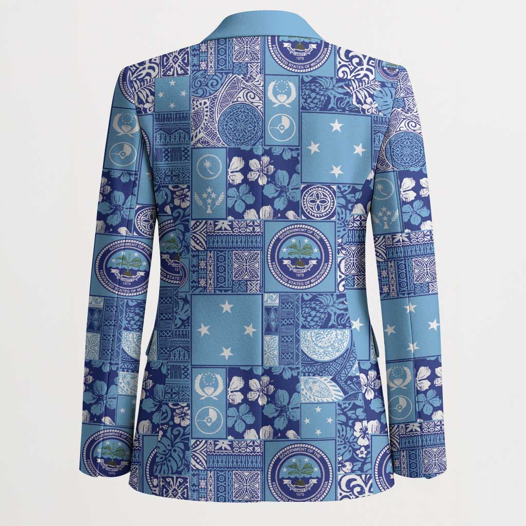 Federated States of Micronesia Merry Christmas Blazer Pacific Patchwork Xmas Vibes LT9 - Polynesian Pride