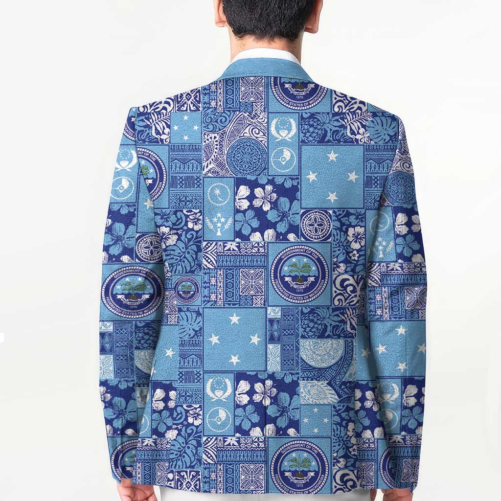 Federated States of Micronesia Merry Christmas Blazer Pacific Patchwork Xmas Vibes LT9 - Polynesian Pride