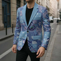 Federated States of Micronesia Merry Christmas Blazer Pacific Patchwork Xmas Vibes LT9 - Polynesian Pride