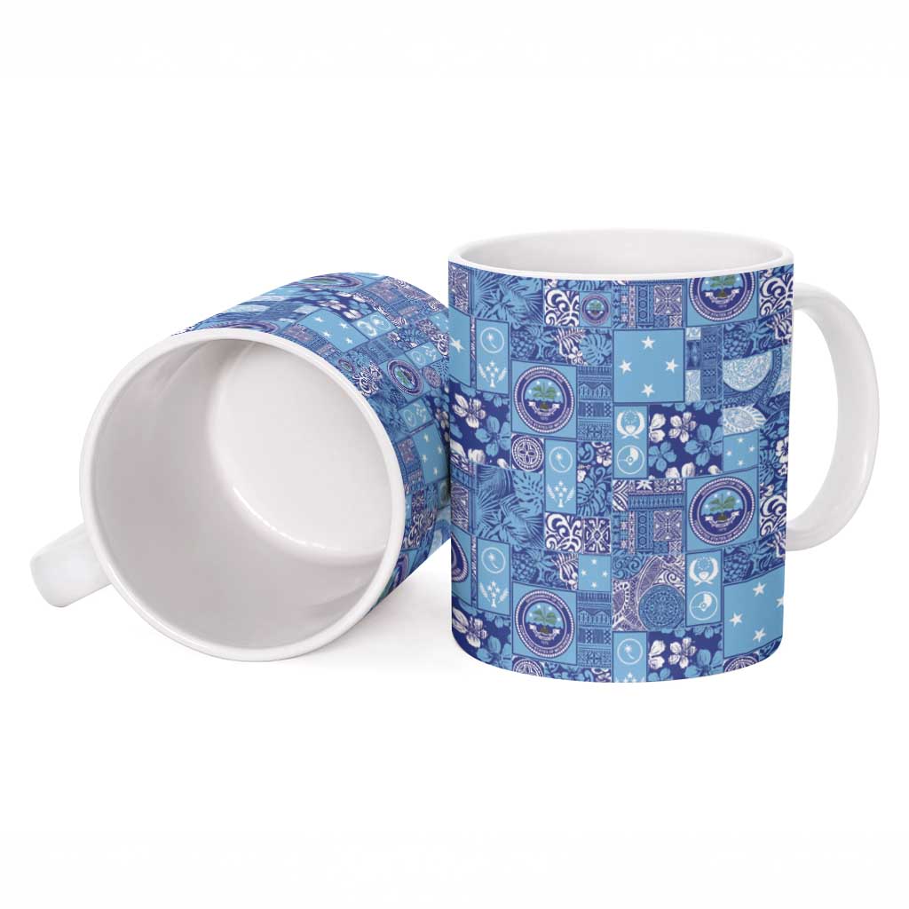 Federated States of Micronesia Merry Christmas Ceramic Mug Pacific Patchwork Xmas Vibes LT9 - Polynesian Pride