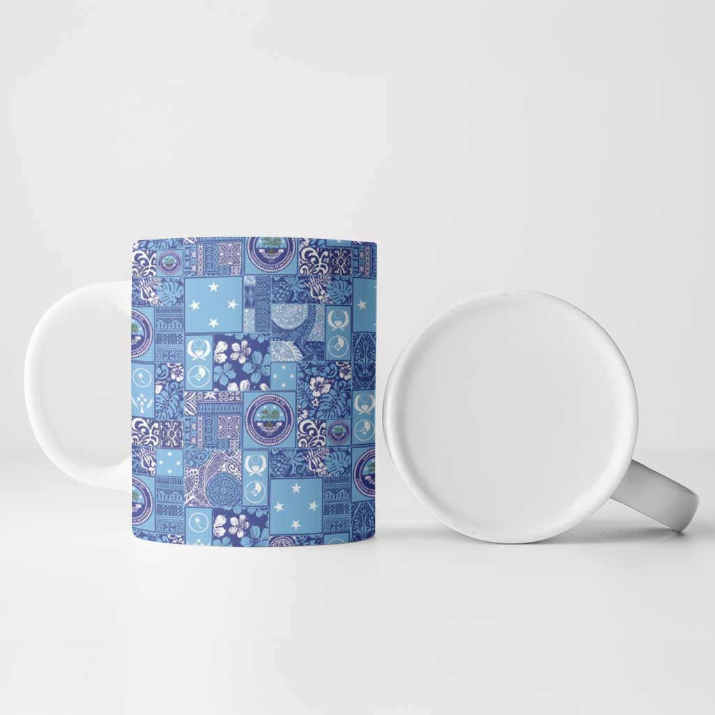 Federated States of Micronesia Merry Christmas Ceramic Mug Pacific Patchwork Xmas Vibes LT9 - Polynesian Pride