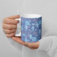Federated States of Micronesia Merry Christmas Ceramic Mug Pacific Patchwork Xmas Vibes LT9 - Polynesian Pride