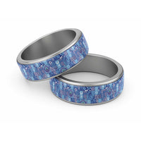 Federated States of Micronesia Merry Christmas Classic Ring Pacific Patchwork Xmas Vibes LT9 Sliver Blue - Polynesian Pride