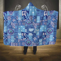 Federated States of Micronesia Merry Christmas Hooded Blanket Pacific Patchwork Xmas Vibes LT9 - Polynesian Pride