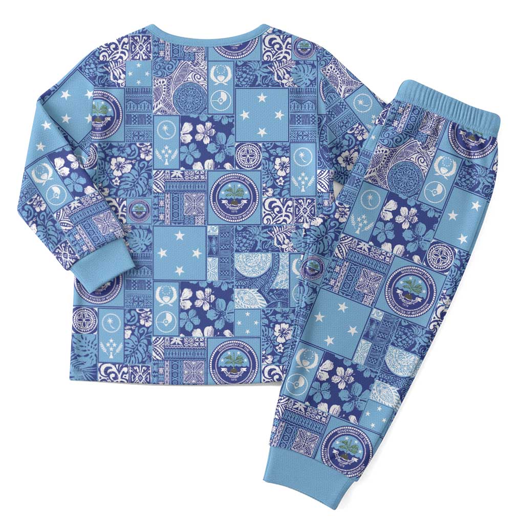 Federated States of Micronesia Merry Christmas Pajama Set Pacific Patchwork Xmas Vibes LT9 - Polynesian Pride