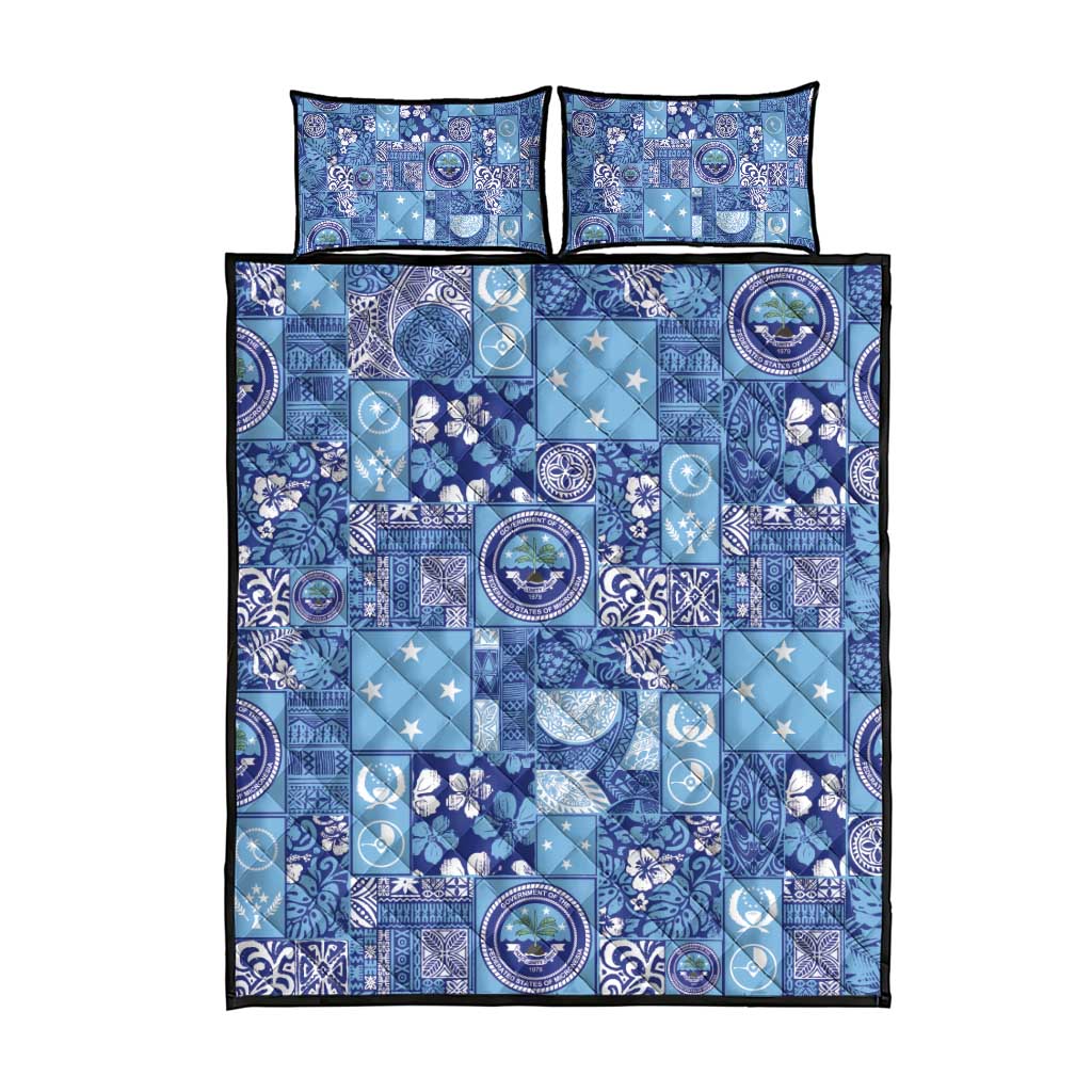 Federated States of Micronesia Merry Christmas Quilt Bed Set Pacific Patchwork Xmas Vibes LT9 - Polynesian Pride