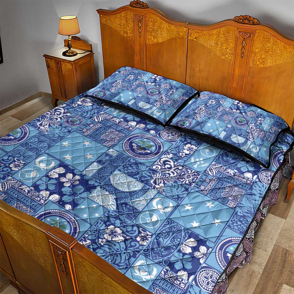 Federated States of Micronesia Merry Christmas Quilt Bed Set Pacific Patchwork Xmas Vibes LT9 - Polynesian Pride