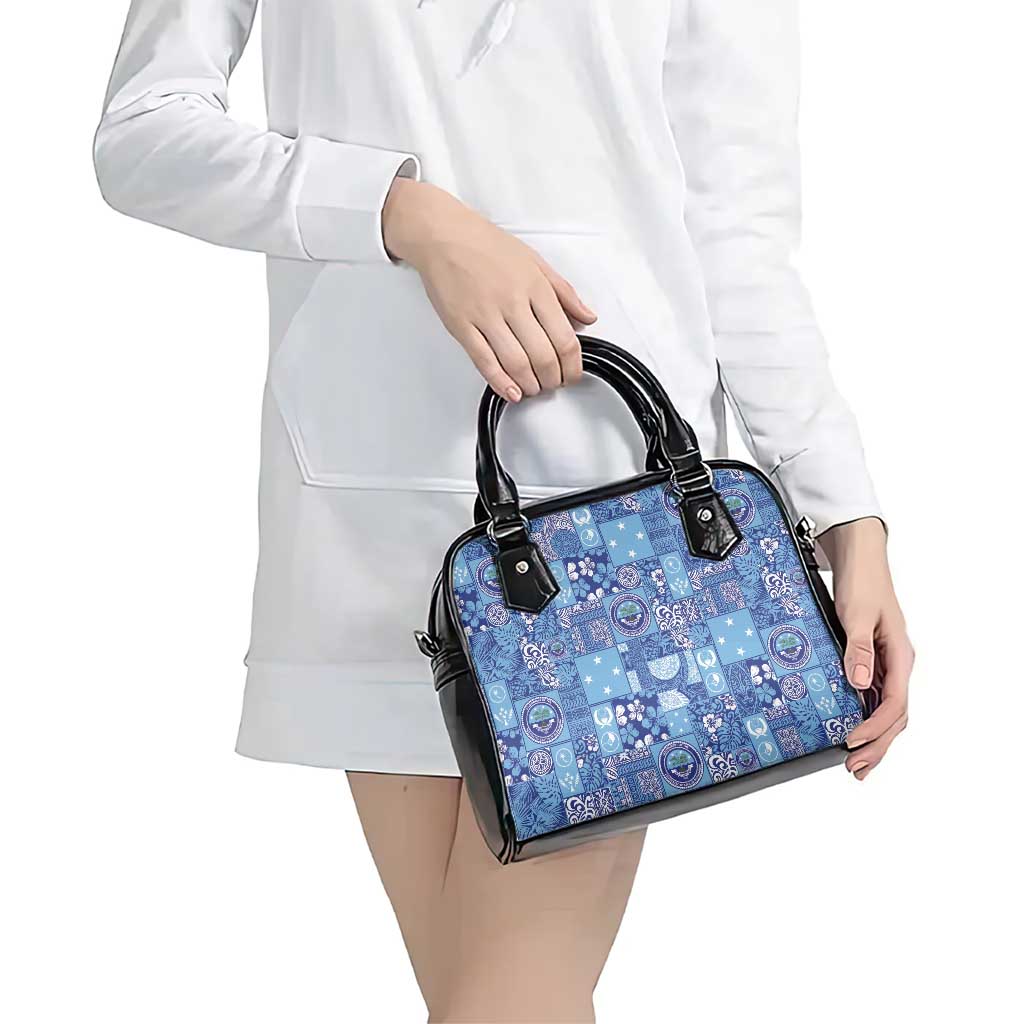 Federated States of Micronesia Merry Christmas Shoulder Handbag Pacific Patchwork Xmas Vibes LT9 - Polynesian Pride