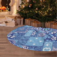 Federated States of Micronesia Merry Christmas Tree Skirt Pacific Patchwork Xmas Vibes LT9 - Polynesian Pride