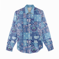 Federated States of Micronesia Merry Christmas Women Casual Shirt Pacific Patchwork Xmas Vibes LT9 - Polynesian Pride
