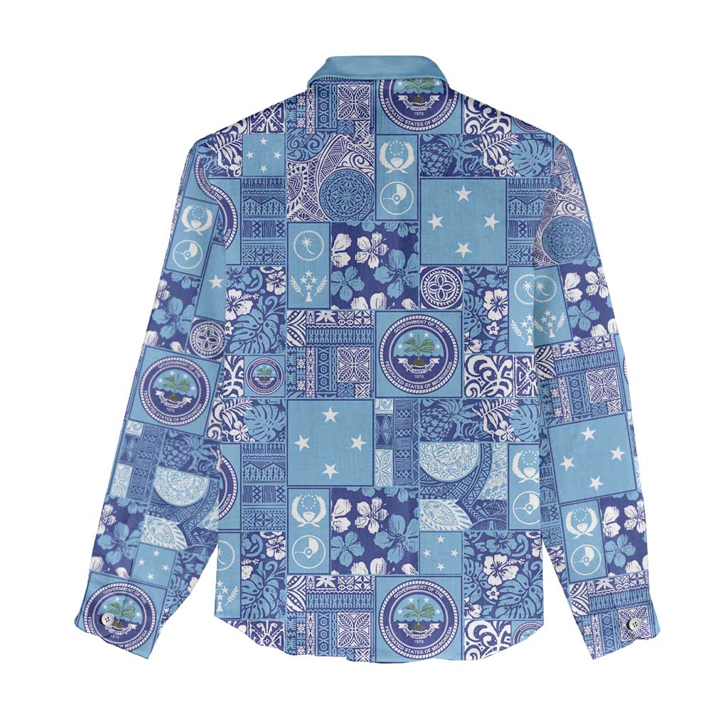 Federated States of Micronesia Merry Christmas Women Casual Shirt Pacific Patchwork Xmas Vibes LT9 - Polynesian Pride