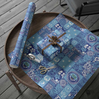 Federated States of Micronesia Merry Christmas Wrapping Paper Pacific Patchwork Xmas Vibes LT9 - Polynesian Pride