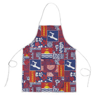 Kiribati Tekeraoi n te Kiritimati Apron Pacific Patchwork Xmas Vibes LT9 Red - Polynesian Pride