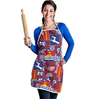 Kiribati Tekeraoi n te Kiritimati Apron Pacific Patchwork Xmas Vibes LT9 - Polynesian Pride