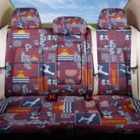 Kiribati Tekeraoi n te Kiritimati Back Car Seat Cover Pacific Patchwork Xmas Vibes LT9 One Size Red - Polynesian Pride