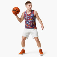 Kiribati Tekeraoi n te Kiritimati Basketball Jersey Pacific Patchwork Xmas Vibes LT9 - Polynesian Pride