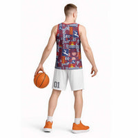 Kiribati Tekeraoi n te Kiritimati Basketball Jersey Pacific Patchwork Xmas Vibes LT9 - Polynesian Pride