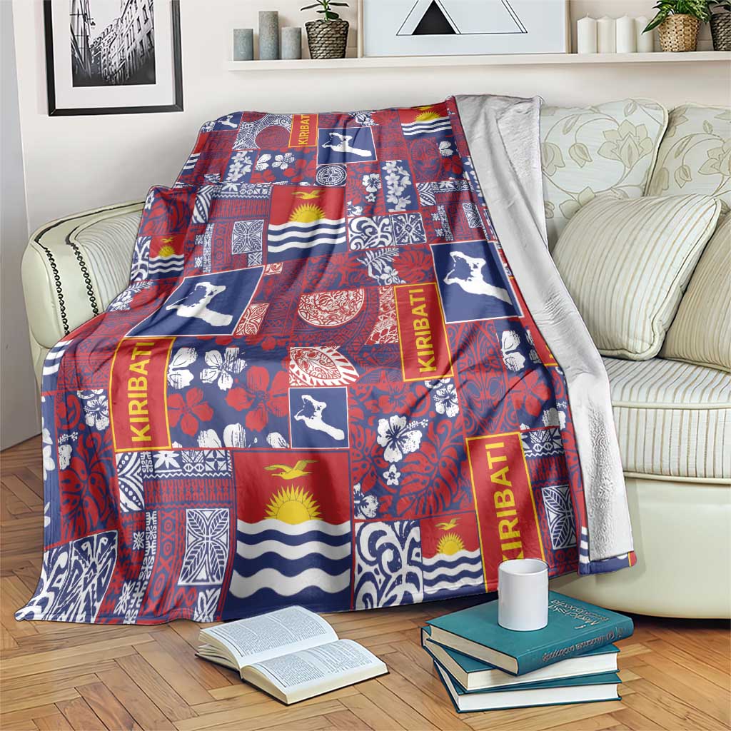 Kiribati Tekeraoi n te Kiritimati Blanket Pacific Patchwork Xmas Vibes LT9 Red - Polynesian Pride