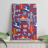 Kiribati Tekeraoi n te Kiritimati Canvas Wall Art Pacific Patchwork Xmas Vibes LT9 - Polynesian Pride