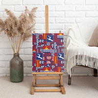 Kiribati Tekeraoi n te Kiritimati Canvas Wall Art Pacific Patchwork Xmas Vibes LT9 - Polynesian Pride