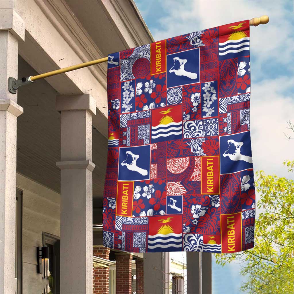 Kiribati Tekeraoi n te Kiritimati Garden Flag Pacific Patchwork Xmas Vibes LT9 House Flag Red - Polynesian Pride