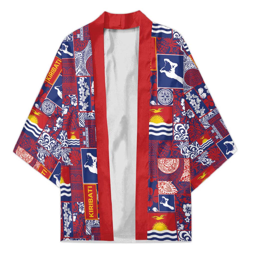 Kiribati Tekeraoi n te Kiritimati Kimono Pacific Patchwork Xmas Vibes LT9 Unisex Red - Polynesian Pride