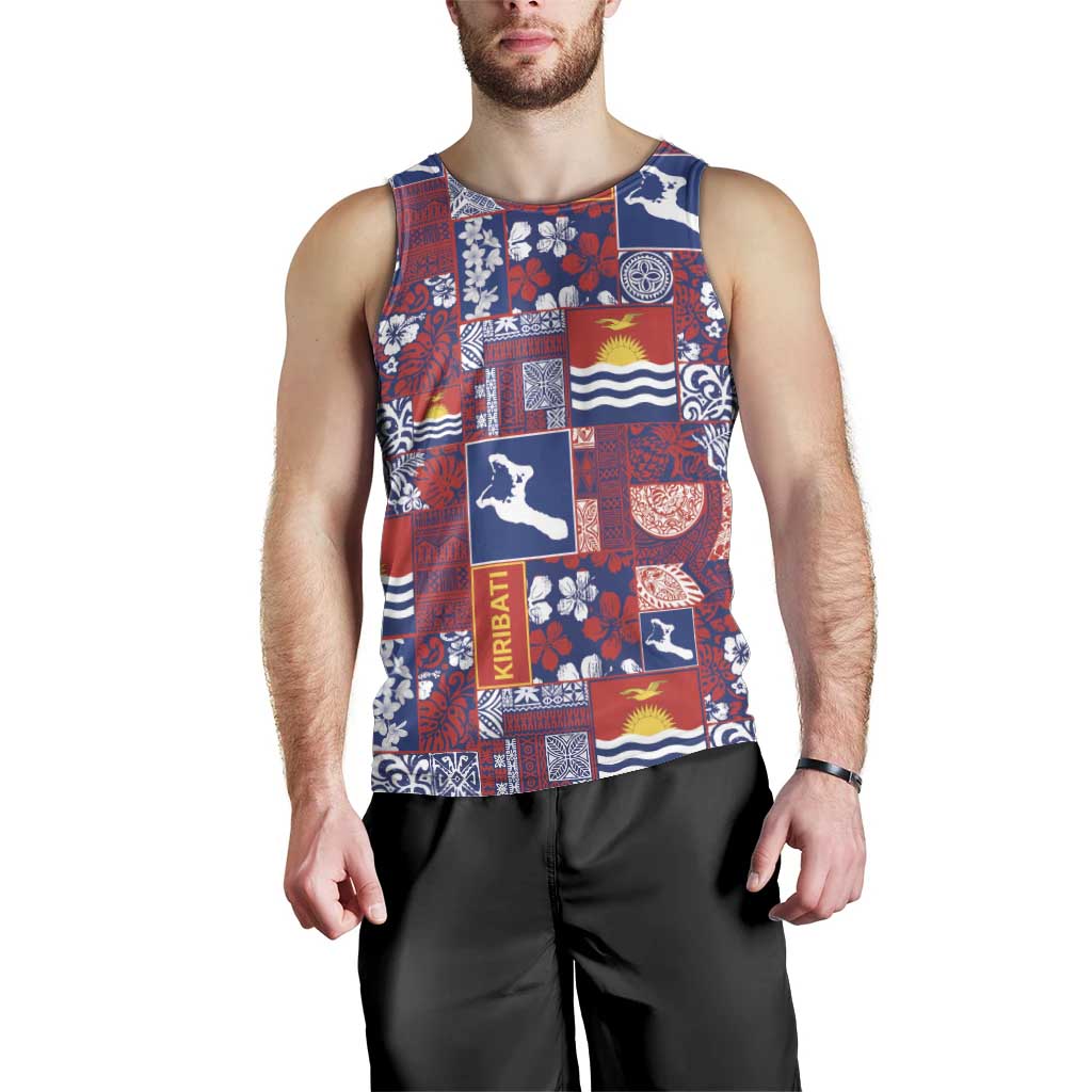 Kiribati Tekeraoi n te Kiritimati Men Tank Top Pacific Patchwork Xmas Vibes LT9 - Polynesian Pride