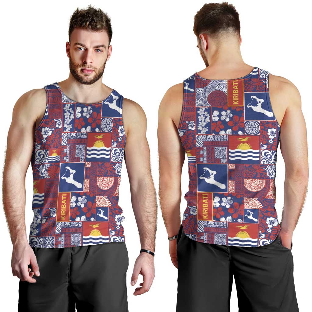 Kiribati Tekeraoi n te Kiritimati Men Tank Top Pacific Patchwork Xmas Vibes LT9 - Polynesian Pride