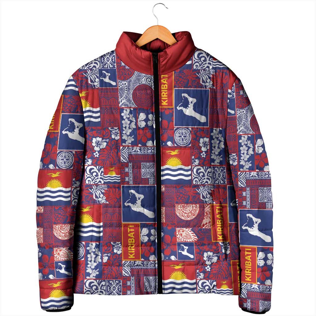 Kiribati Tekeraoi n te Kiritimati Padded Jacket Pacific Patchwork Xmas Vibes LT9 - Polynesian Pride