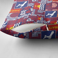 Kiribati Tekeraoi n te Kiritimati Pillow Cover Pacific Patchwork Xmas Vibes LT9 - Polynesian Pride