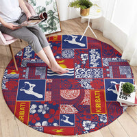 Kiribati Tekeraoi n te Kiritimati Round Carpet Pacific Patchwork Xmas Vibes LT9 - Polynesian Pride