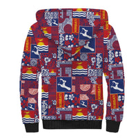 Kiribati Tekeraoi n te Kiritimati Sherpa Hoodie Pacific Patchwork Xmas Vibes LT9 - Polynesian Pride
