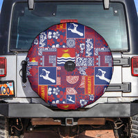 Kiribati Tekeraoi n te Kiritimati Spare Tire Cover Pacific Patchwork Xmas Vibes LT9 Red - Polynesian Pride