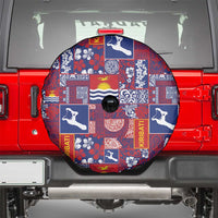 Kiribati Tekeraoi n te Kiritimati Spare Tire Cover Pacific Patchwork Xmas Vibes LT9 - Polynesian Pride
