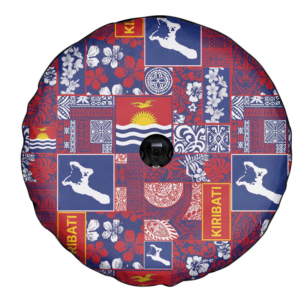 Kiribati Tekeraoi n te Kiritimati Spare Tire Cover Pacific Patchwork Xmas Vibes LT9 - Polynesian Pride
