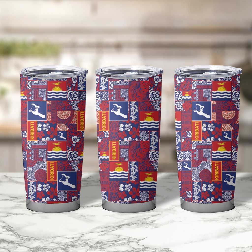 Kiribati Tekeraoi n te Kiritimati Tumbler Cup Pacific Patchwork Xmas Vibes LT9 - Polynesian Pride