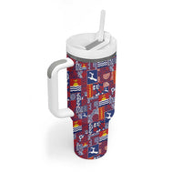 Kiribati Tekeraoi n te Kiritimati Tumbler With Handle Pacific Patchwork Xmas Vibes LT9 - Polynesian Pride