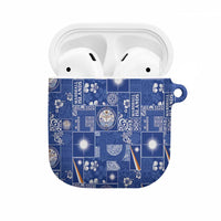 Marshall Islands Merry Christmas AirPods Case Pacific Patchwork Xmas Vibes LT9 Blue - Polynesian Pride