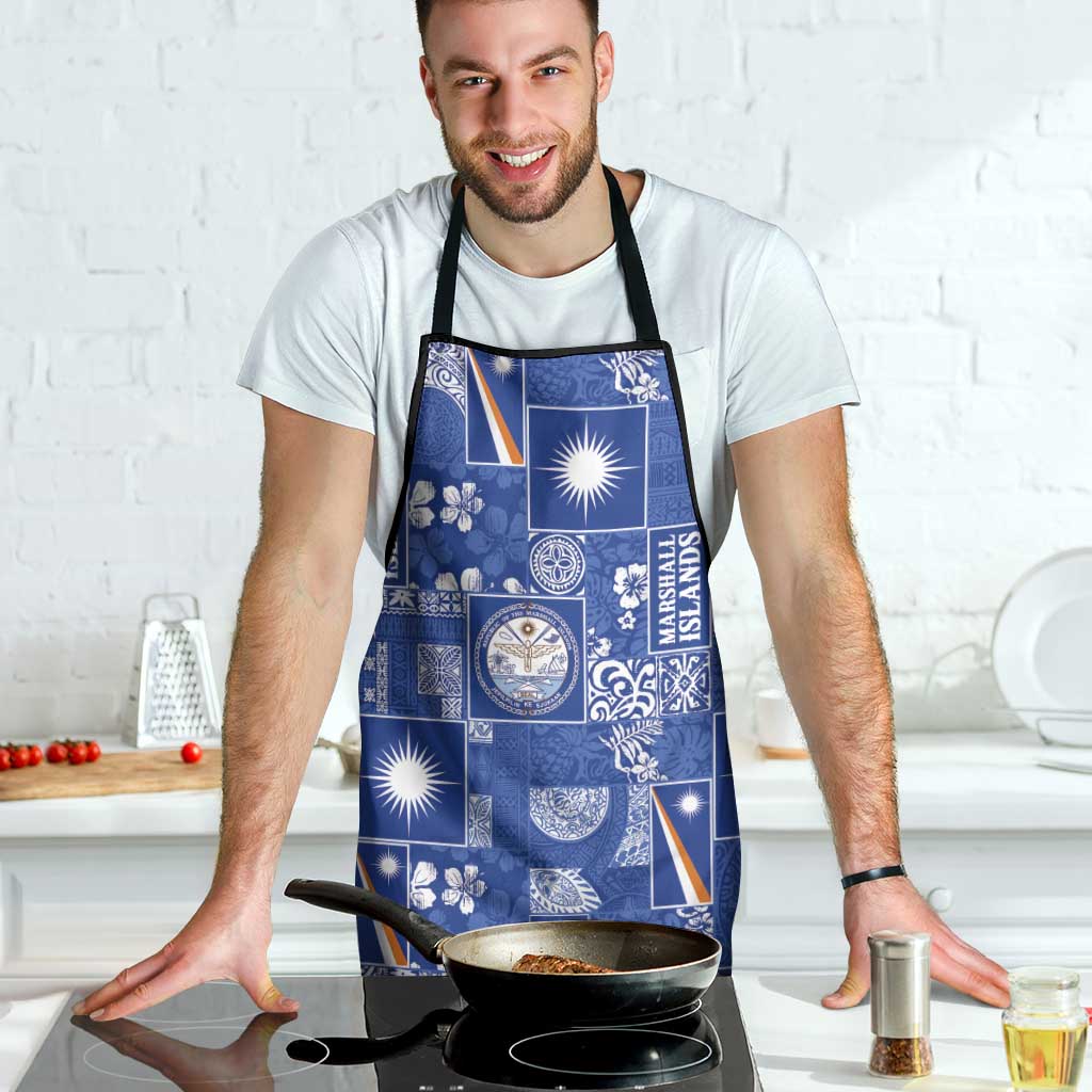 Marshall Islands Merry Christmas Apron Pacific Patchwork Xmas Vibes LT9 - Polynesian Pride