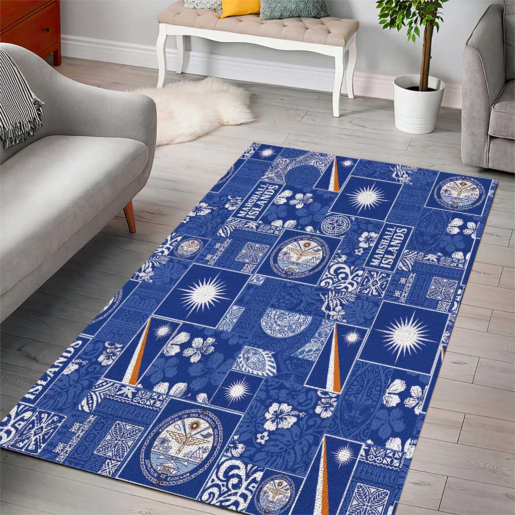 Marshall Islands Merry Christmas Area Rug Pacific Patchwork Xmas Vibes LT9 - Polynesian Pride