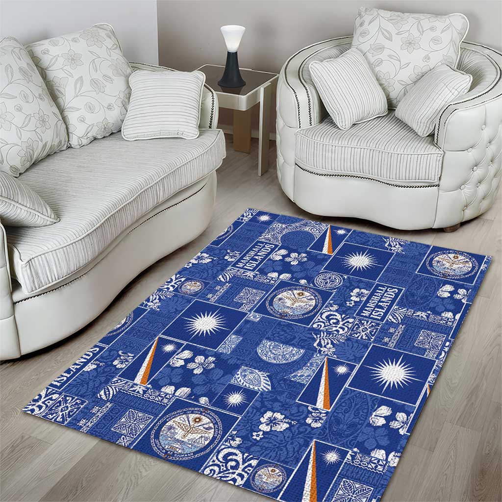 Marshall Islands Merry Christmas Area Rug Pacific Patchwork Xmas Vibes LT9 - Polynesian Pride