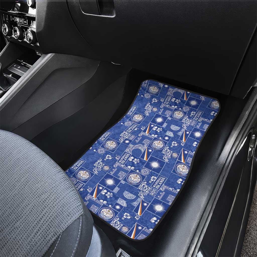 Marshall Islands Merry Christmas Car Mats Pacific Patchwork Xmas Vibes LT9 - Polynesian Pride