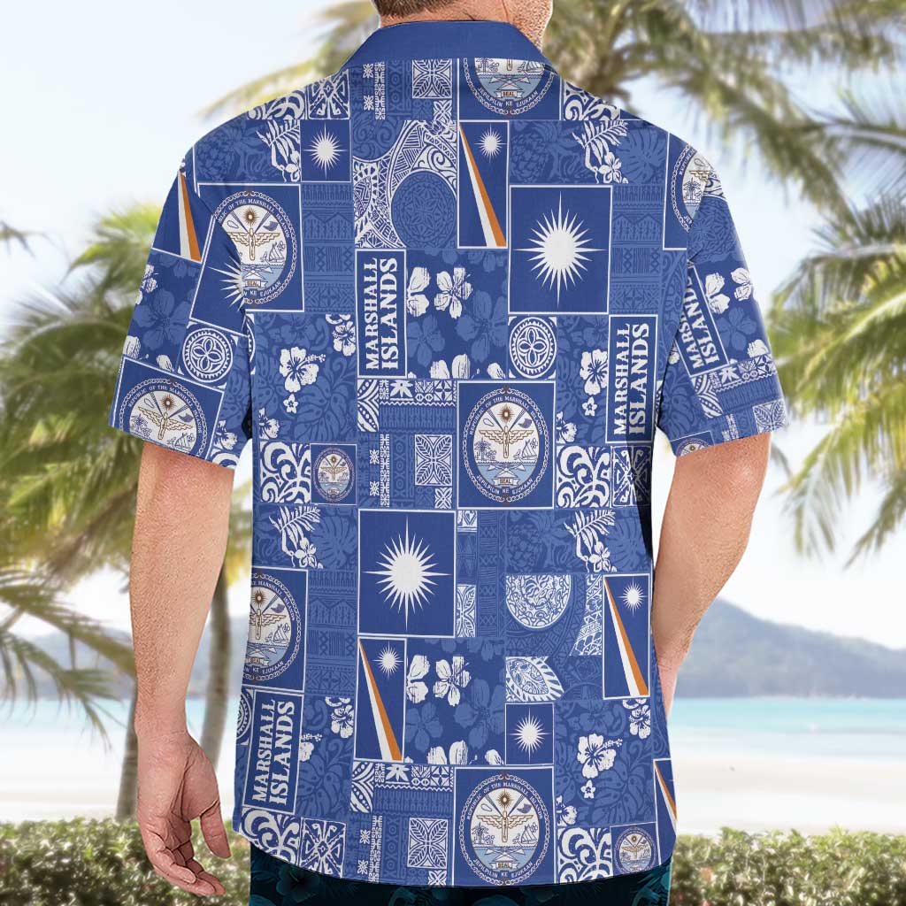 Marshall Islands Merry Christmas Hawaiian Shirt Pacific Patchwork Xmas Vibes LT9 - Polynesian Pride